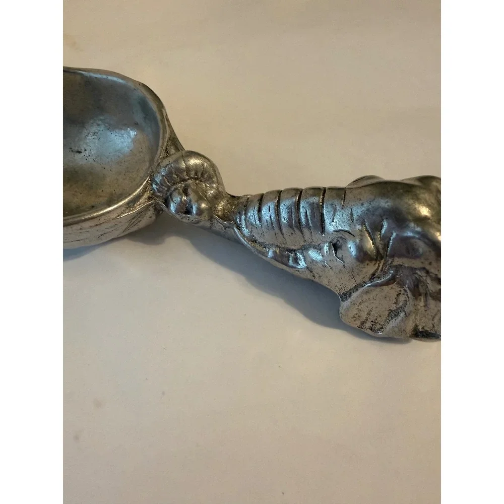Arthur Court 1998 Elephant Handle‎ Nut Candy Scoop Silver Aluminum Figural 7.5